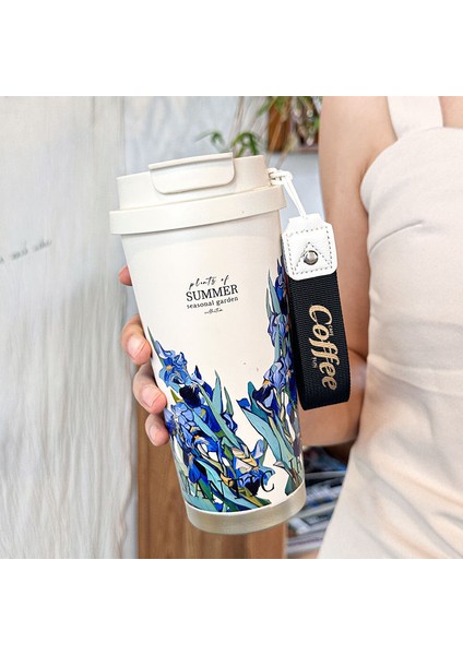 500ML Paslanmaz Çelik Çift Duvar Vakum Yalıtımlı Seyahat Fincanı (Yurt Dışından)