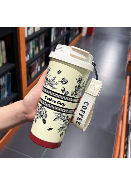 500ML Paslanmaz Çelik Çift Duvar Vakum Yalıtımlı Seyahat Fincanı (Yurt Dışından)