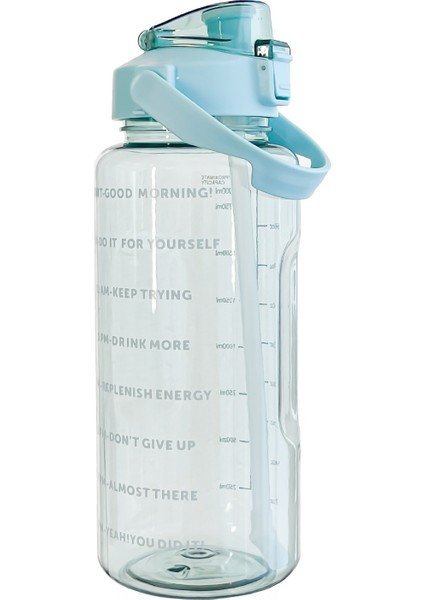 2l Spor Suyu Bottle Büyük Kapacitet Plastik Suyu Kupası Taşınabilir Su Bottlesi Dışarı Spor Fitness Kettle Zaman Marketçisi (Yurt Dışından)