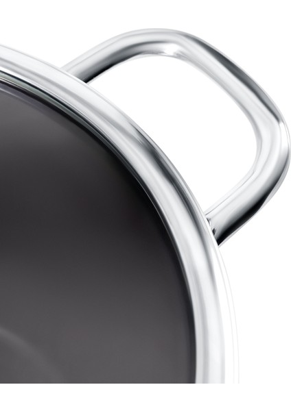 Titanyum Emaye Derin Tencere - Beyaz - 22 cm fırsatları