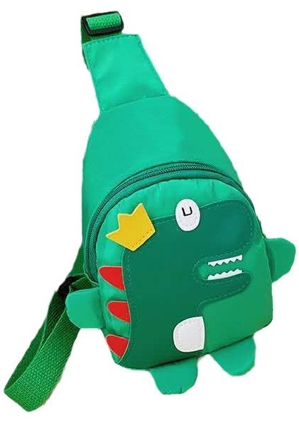 Karikatür Çocuk Çantası Dinozor Çocuk Göğüs Çantası Sevimli Kız Sırt Çantası Erkek Bebek Crossbody Çanta (Yurt Dışından)