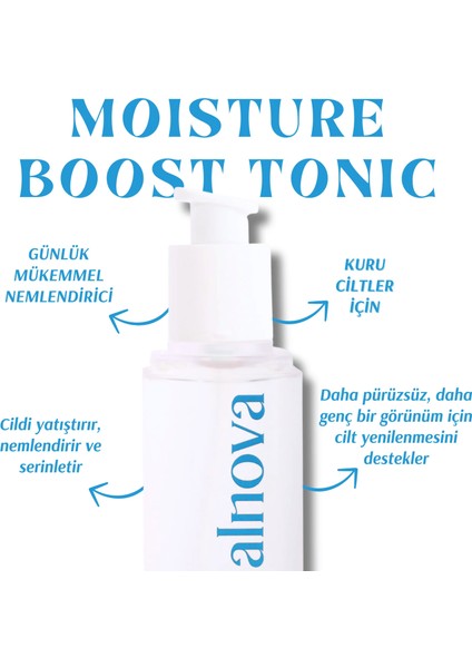 Hyaluronik Asit İçeren Günlük Yenileyici-Onarıcı-Nemlendirici Tonik - Moisture Boost Tonic