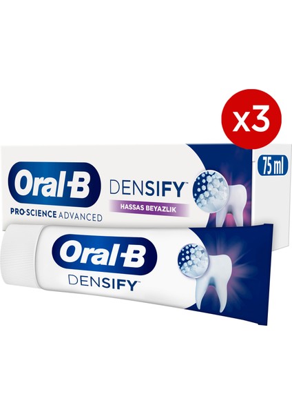 Oral-B pro-Science Densify Hassas Beyazlık Diş Macunu 65ML x 3