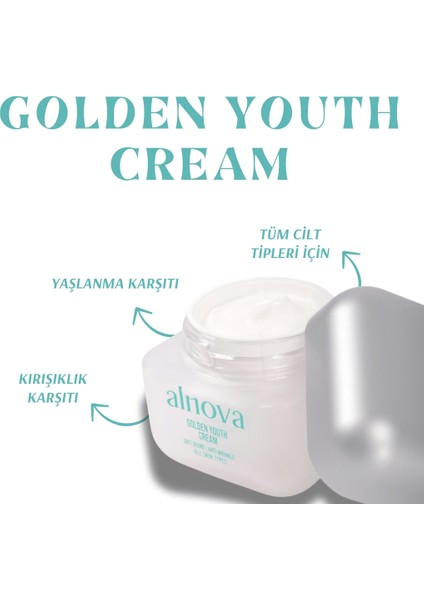 Hyaluronik Asit İçeren Anti-Aging Gençlik Kremi - Golden Youth Cream