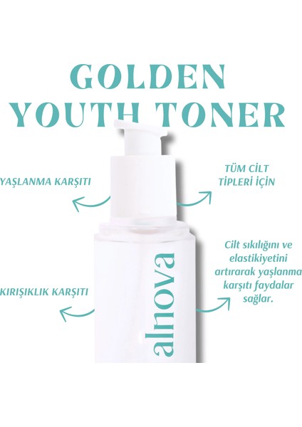 Hyaluronik Asit İçeren Anti-Aging Gençlik Toner - Golden Youth Toner indirimleri
