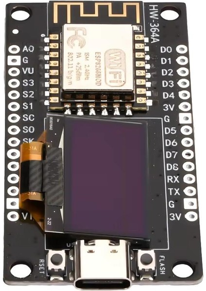 Nodemcu ESP8266 0.96 Inch OLED Ekran ile Birlikte Type-C Geliştirme Kartı fırsatları