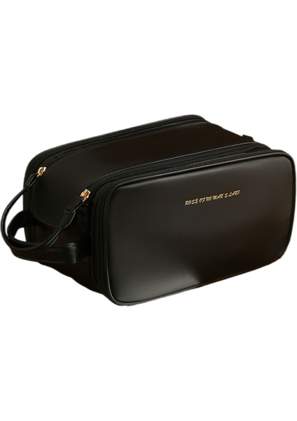 Saklanması Kolay, Büyük Kapasiteli Çift Fermuarlı Taşınabilir Seyahat Çantası Yıkama Çantası, Çok Fonksiyonlu Kozmetik Çantası (Yurt Dışından)