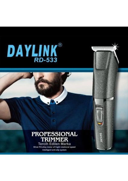 RD-533 4 Başlıklı Saç ve Sakal Tıraş Makinesi Döner Başlıklı