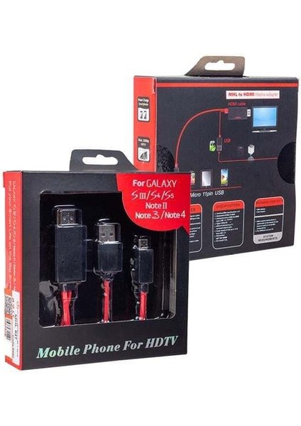 Powermaster Hc-18 Mhl Kit Samsung S5 HDMI Tv Bağlantı Kablosu