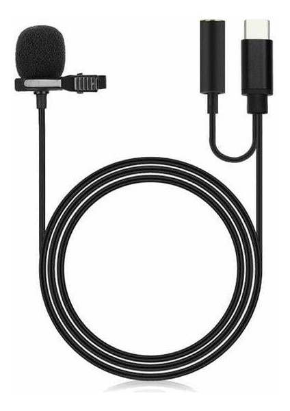 Powermaster JH-042-A Type-C Girişli ve Kulaklık Girişli Youtuber Yaka Mikrofonu