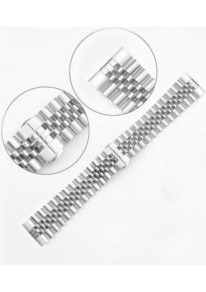 Huawei Gt2 42MM Uyumlu Krd-36 20MM Metal Kordon - Gümüş-Gold indirimleri