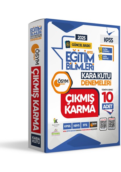 2025 KPSS EĞİTİM BİLİMLERİ ÖSYM Çıkmış Soru Karma Kara Kutu 10lu Paket Deneme Türkiye Geneli Çözümlü