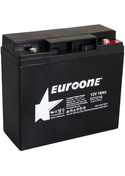 EO1218 12 Volt - 18 Amper Akü (181 x 76 x 167 Mm)