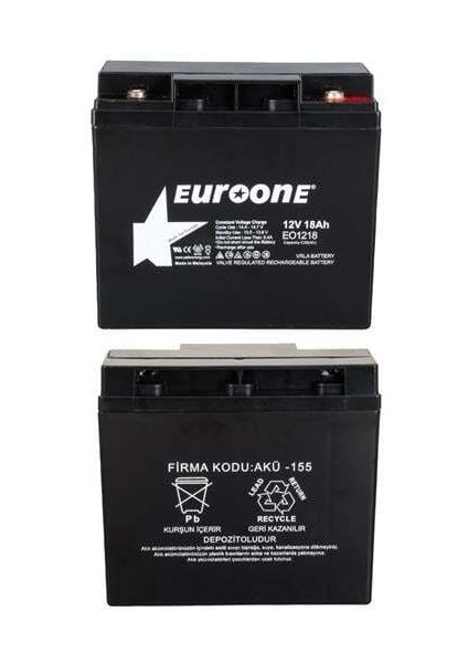EO1218 12 Volt - 18 Amper Akü (181 x 76 x 167 Mm) fiyatları