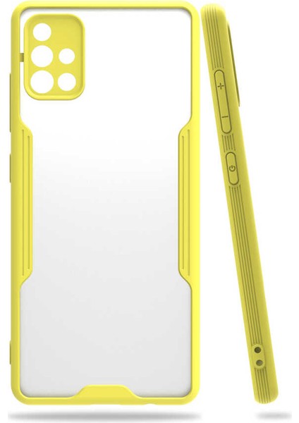 ZORE Galaxy A51 Kılıf Parfe Kapak-Sarı