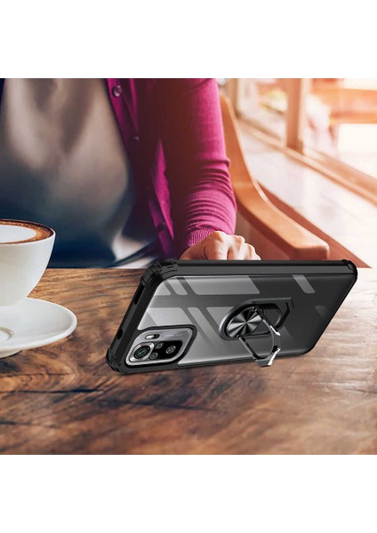 Xiaomi Redmi Note 10S Kılıf Mola Kapak-Kırmızı