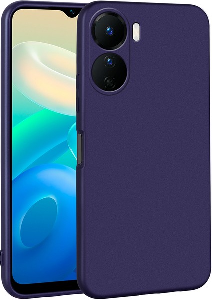ZORE Vivo Y16 Kılıf Premier Silikon Kapak-Lacivert