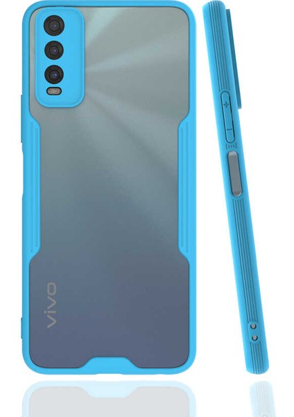Vivo Y20 Kılıf Parfe Kapak-Mavi