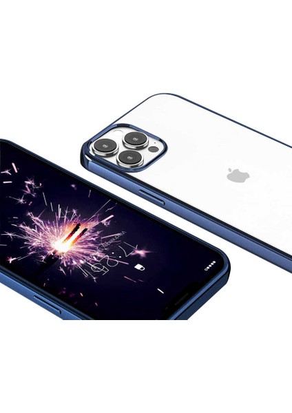 Apple iPhone 13 Pro Kılıf Pixel Kapak-Lacivert