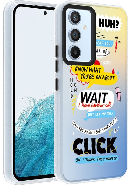 ZORE Galaxy A54 Kılıf Desenli Dragon Sert Kapak-Kelimeler