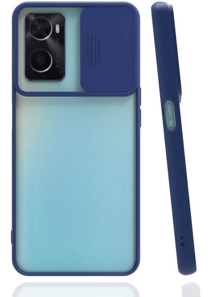 Oppo A96 4g Kılıf Lensi Kapak-Lacivert