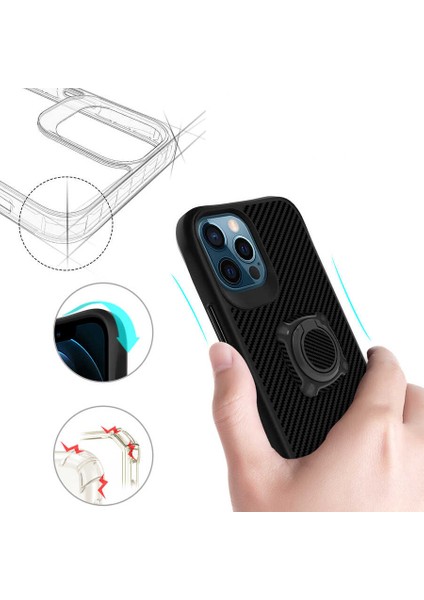 Apple iPhone 12 Pro Max Uyumlu Timo Kapak-Siyah