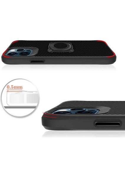 Apple iPhone 12 Pro Max Uyumlu Timo Kapak-Siyah