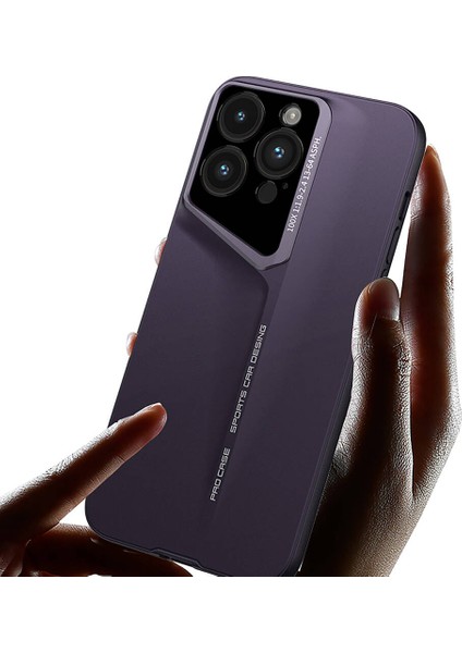 Apple iPhone 14 Pro Max Kılıf Ultra Ince Kamera Korumalı Sert Rubber Procase Kapak-Derin Mor