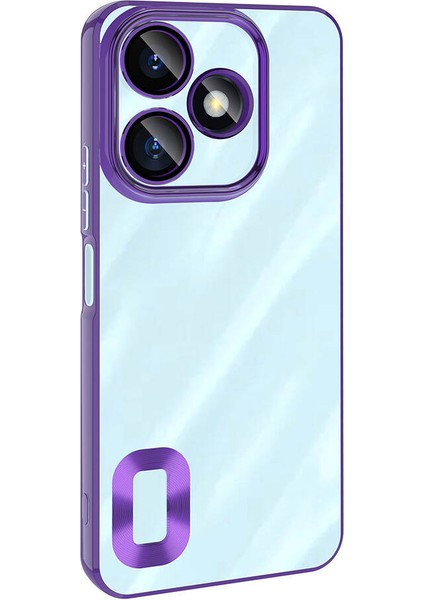 Xiaomi Redmi 13 4g Kılıf Kamera Korumalı Logo Gösteren Omega Kapak-Gümüş fiyatları