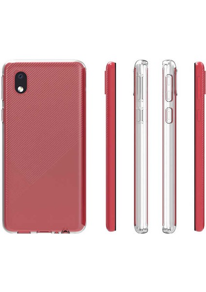 Galaxy A01 Core Kılıf Süper Silikon Kapak-Renksiz fırsatları