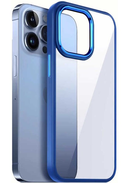 Apple iPhone 12 Pro Max Kılıf Krom Kapak-Lila