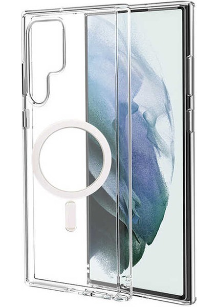 Galaxy S22 Ultra Kılıf Tacsafe Wireless Kapak-Renksiz