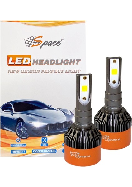 Led Far Ampulü Beyaz 48W 12V 8000LM H1 / LAAM93