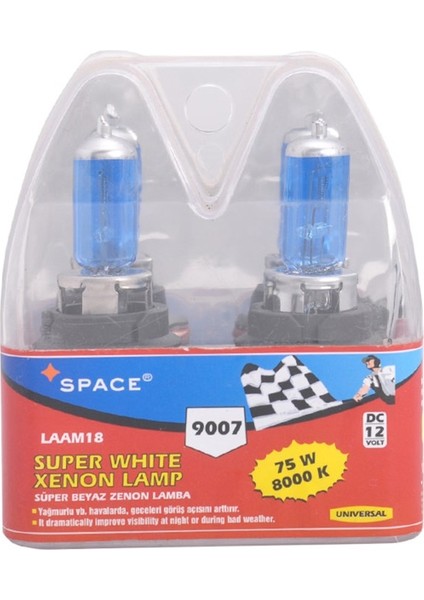 Süper White 9007 75W 12V Ampul / LAAM18