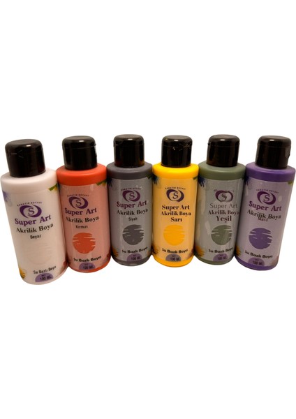 Superart Akrilik Boya Seti 6'lı 6X100 ml