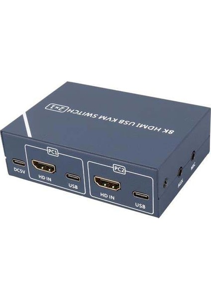 Powermaster PM-11777 8k HDMI USB Kvm Swıtch 2x1
