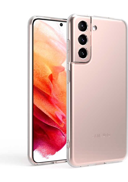 Galaxy S22 Plus Kılıf Kamera Korumalı Süper Silikon Kapak-Renksiz