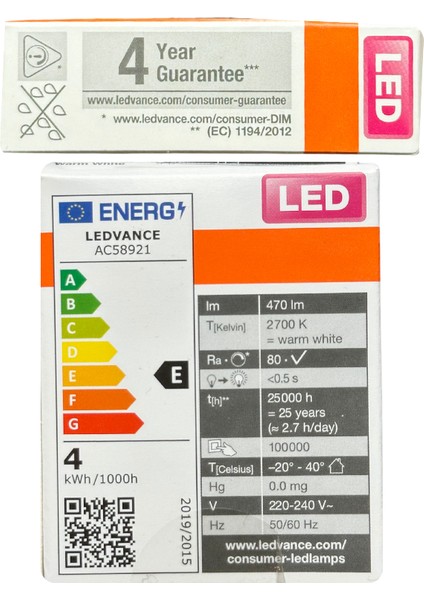 4W (40W) 2700K (Sarı Işık) G9 Duylu Dim Edilebilir Led Kapsül Ampul (3 Adet)