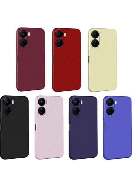 Vivo Y16 Kılıf Premier Silikon Kapak-Kırmızı