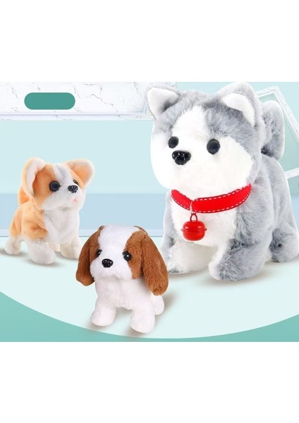 15CM Çocuk Oyuncak Köpek Yürürken Havlar, Elektrikli Peluş Köpek Yavrusu Simülasyonu Ses Çıkarabilir, Erkek ve Kız Çocukları Için Evcil Köpek (Yurt Dışından)