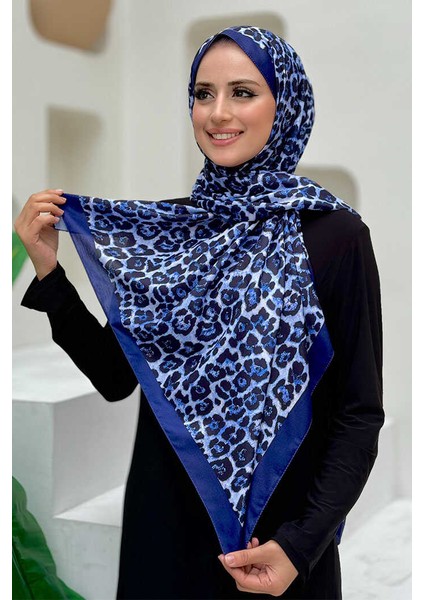 Leopar Desenli Şal 2067 Saks