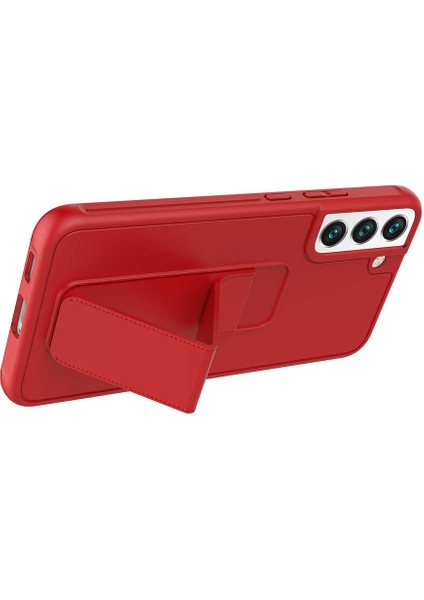 Galaxy S22 Plus Kılıf Qstand Kapak-Koyu Yeşil