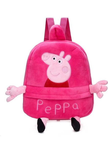 27CM Anaokulu Çocuk Sırt Çantası Sevimli Sırt Çantası Erkek Kız Çocuk Peppa Domuz Okul Çantası (Yurt Dışından)
