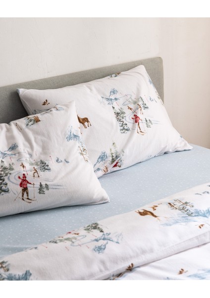 Neiger Tek Kişilik Pamuk Flanel Nevresim Takımı - Beyaz modelleri