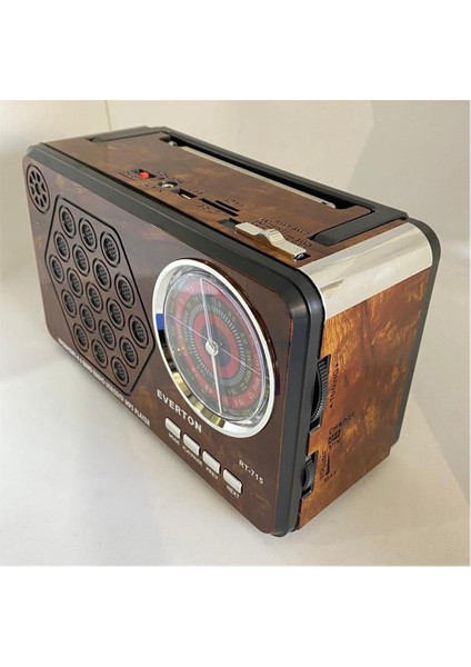 RT-715 Bluetooth-USB-SD-FM Şarjlı Nostaljik Radyo Led Fener Özellikli