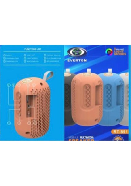 RT-891 Bluetooth Fm-Usb-Tf-Aux Ses Bombası
