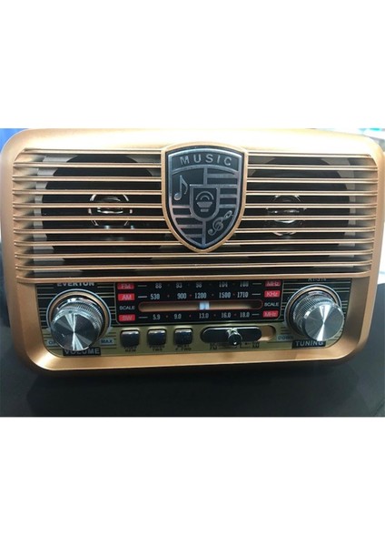 RT-314 Bluetooth Fm-Usb-Tf-Aux Şarjlı Nostaljik Radyo