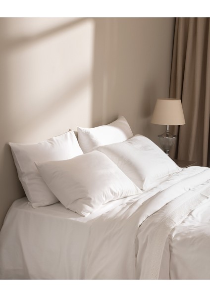 Magou King Size Pamuk Brodeli Saten Nevresim Takımı - Beyaz fiyatları