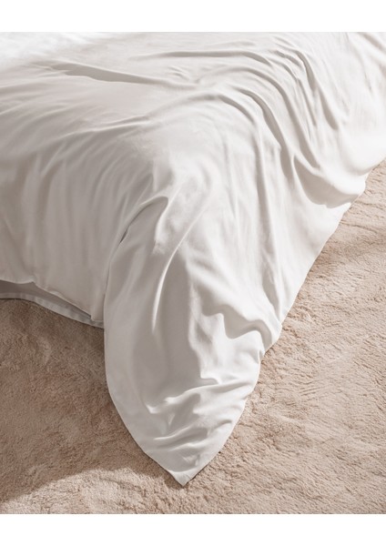 Magou King Size Pamuk Brodeli Saten Nevresim Takımı - Beyaz fırsatları