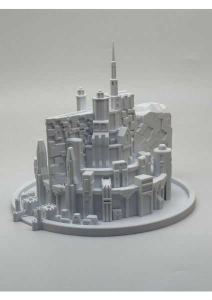 Minas Kalesi Gece Lambası | Yüzüklerin Efendisi Minas Tirith Dekoratif Lamba | 20CM | Ledli